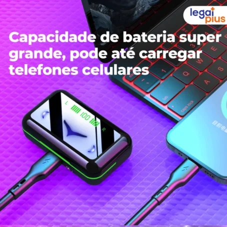 E10 Pro Fone De Ouvido Bluetooth 5.1 Sem Fio Tws Carregador Portátil - Image 3